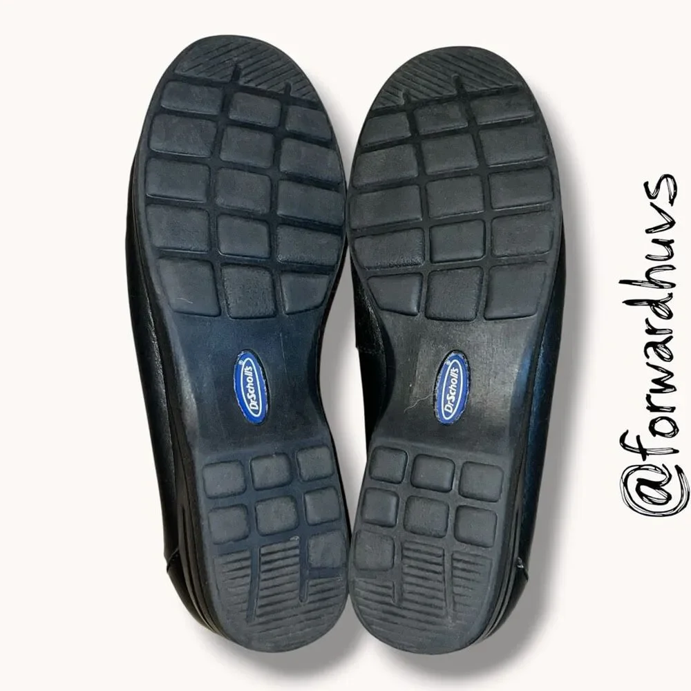 Dr. Scholl’s Gel Pac Black Leather Kiltie Loafers Women 8W